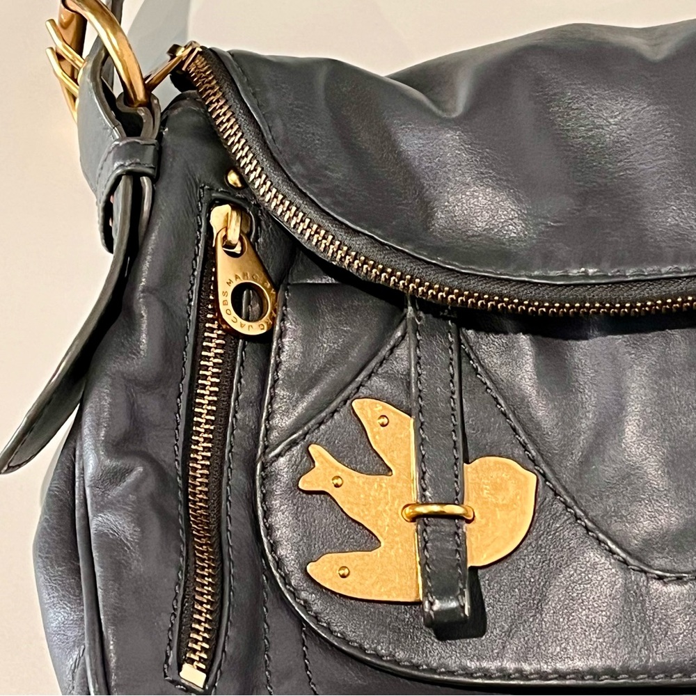 Marc by Marc Jacob’s Q Groovee Bird Leather Hobo Crossbody | Vintage Rare Boho - Picture 2 of 15